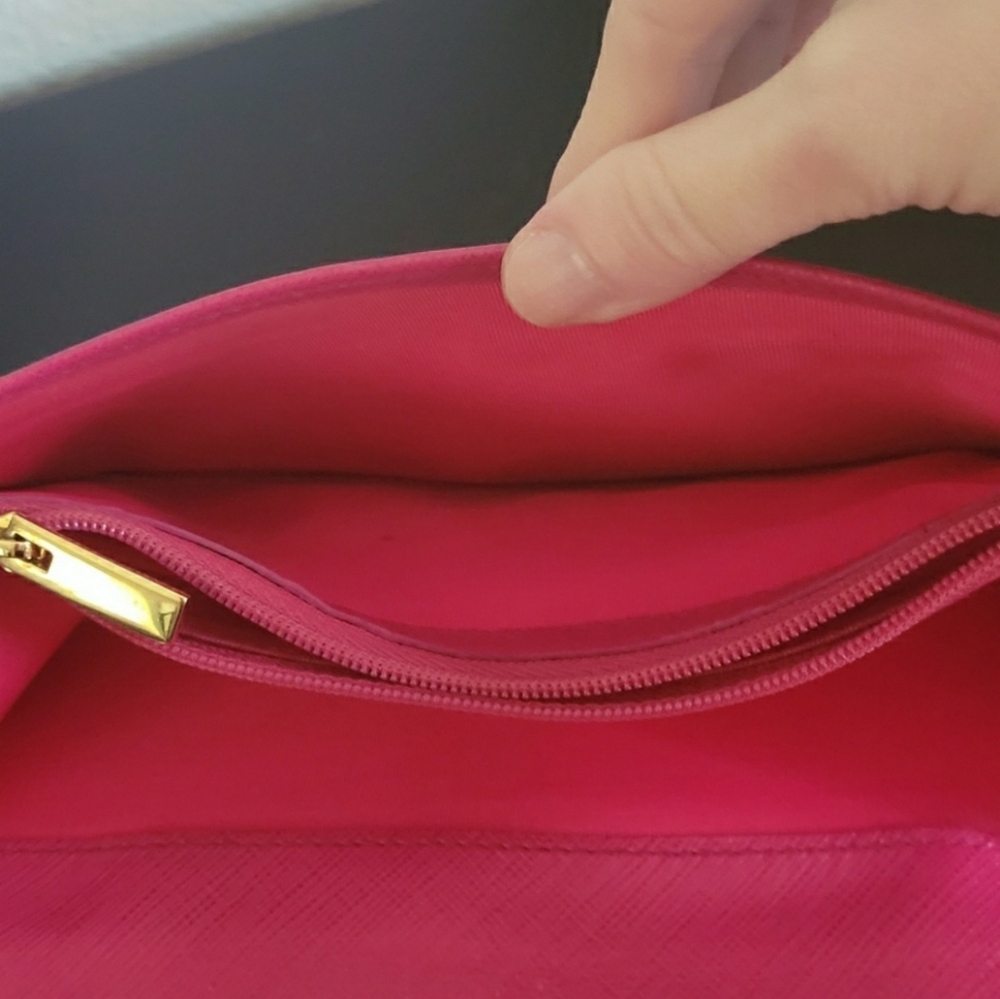 Salvatore Ferragamo Vara Bow Pink Bifold Long Leather Wallet - Picture 10 of 13